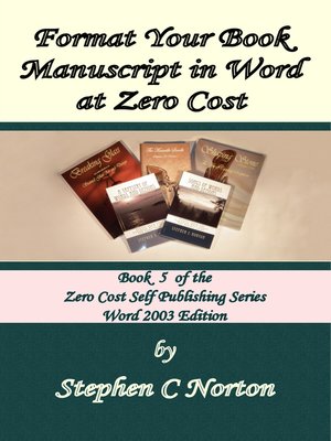 cover image of Format Your Book Manuscript in Word at Zero Cost